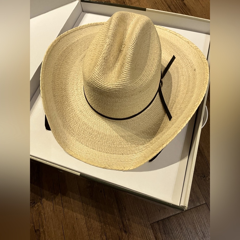 NIB MENS SEAGER LONGHORN PALM WESTERN COWBOY HAT SIZE: XL